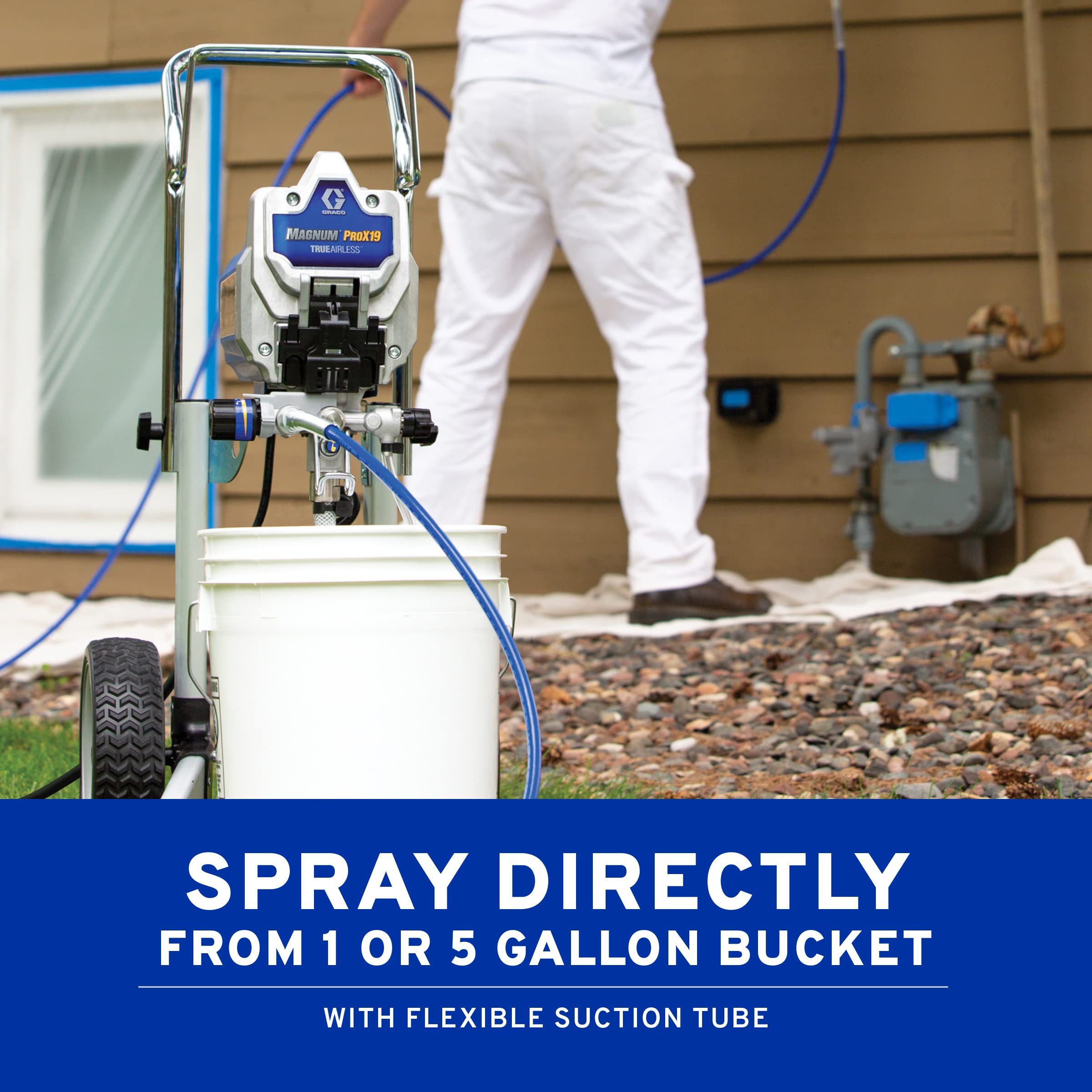 Graco 17G180 Magnum ProX19 Cart Paint Sprayer, Blue & white - Image 9