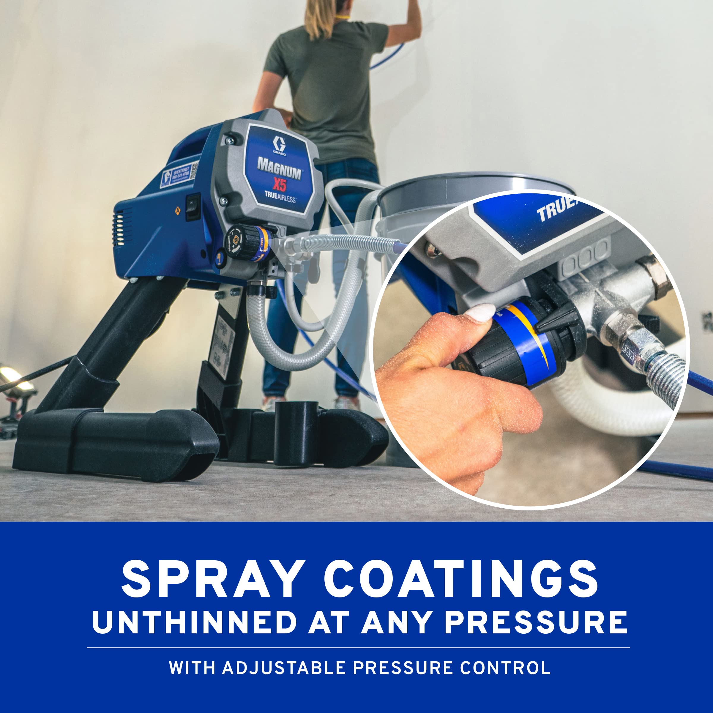 Graco Magnum 262800 X5 Stand Airless Paint Sprayer, Blue - Image 5